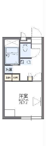 レオパレスフィオーレII(1K/1階)の間取り写真