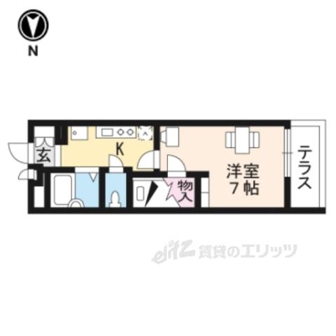 レオパレスシュピッツェ(1K/2階)の間取り写真