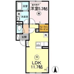 グレース ノース38(1LDK/1階)の間取り写真