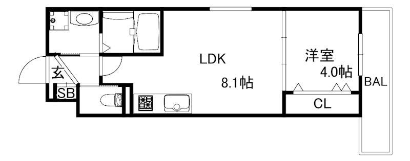 F PIACERE SEAM(1LDK/2階)の間取り写真