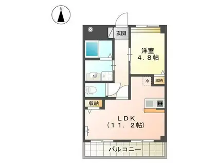 ラピュタ(1LDK/2階)の間取り写真