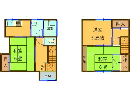 高橋アパート(3K/1階)の間取り写真