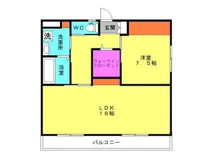 エクセレント宝殿 2号棟(1LDK/5階)の間取り写真