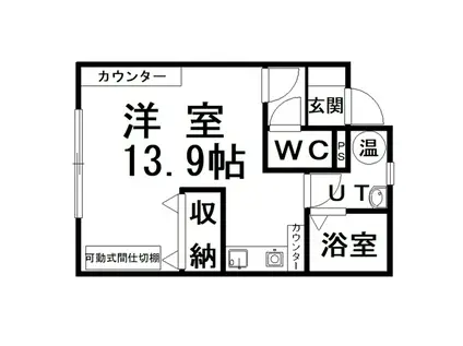 メゾンTOSE(ワンルーム/1階)の間取り写真
