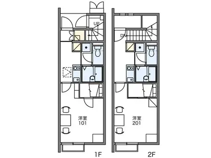 レオネクストラフジワラ(1K/2階)の間取り写真