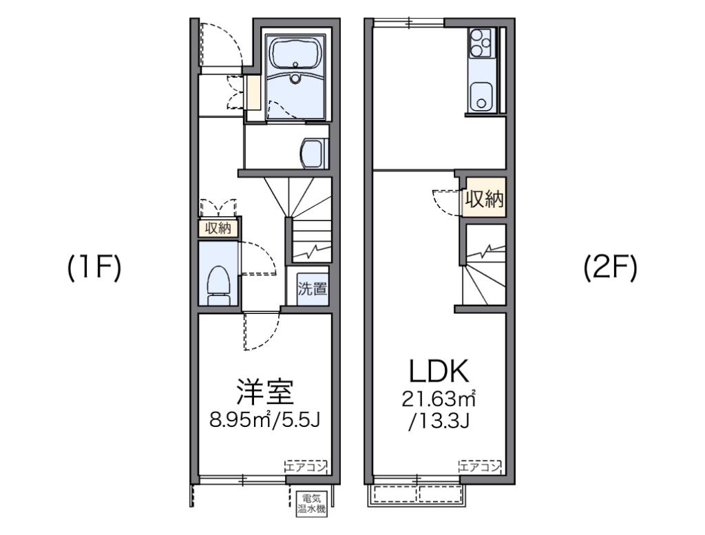 レオネクストルーポ(1LDK/1階)の間取り写真