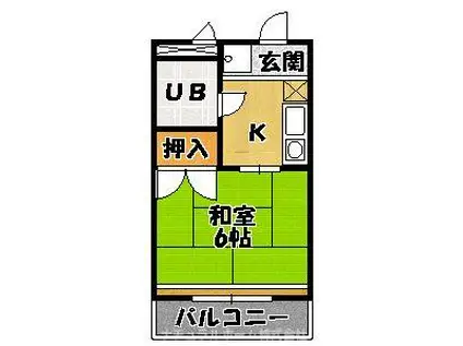 プチメゾン井原(1K/1階)の間取り写真