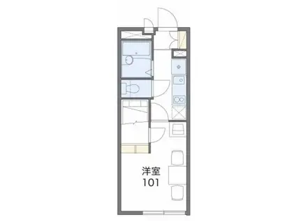 レオパレスコーポ西新道バザール(1K/1階)の間取り写真