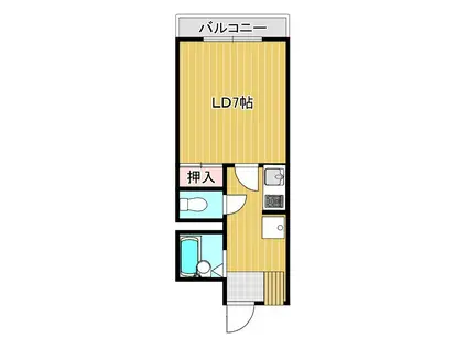 フォーバス総社II(1K/1階)の間取り写真