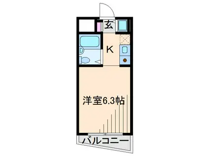 LAZPLACE TUNASHIMA(ワンルーム/3階)の間取り写真