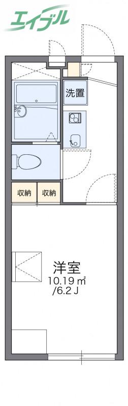 レオパレスブルースカイIV(1K/2階)の間取り写真