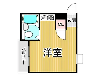 グローバル阪神西宮(ワンルーム/2階)の間取り写真