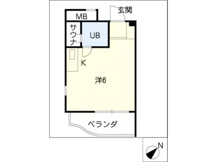 アキュラパークサイド須賀町605(ワンルーム/6階)の間取り写真