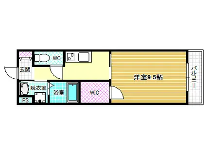 ステラウッド高鷲II(1K/3階)の間取り写真