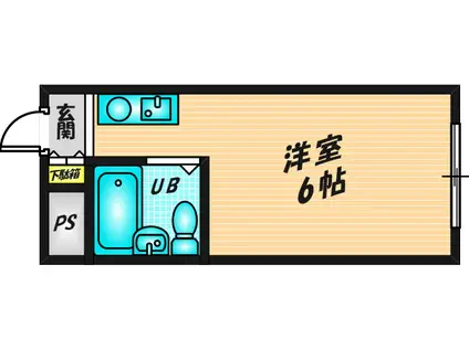 インテリジェントマンション・エソール(ワンルーム/5階)の間取り写真