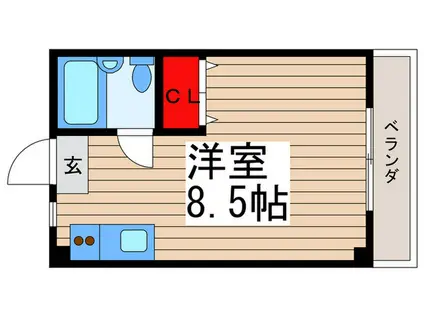 MAISON.DE.IRIS(ワンルーム/1階)の間取り写真