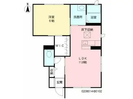 クレール・ド・セドルII(1LDK/1階)の間取り写真