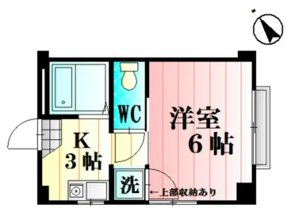 高木祗園ビル(1K/3階)の間取り写真