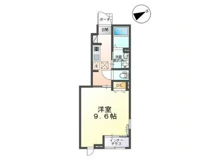 シーガルハウス(1K/1階)の間取り写真