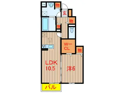 PETITREPOSER A・B(1LDK/1階)の間取り写真