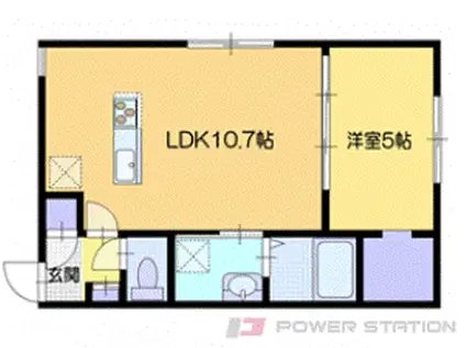 ベルデマール(1LDK/2階)の間取り写真