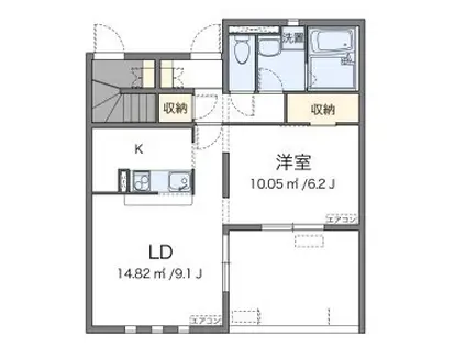 モトウイング5(1LDK/1階)の間取り写真