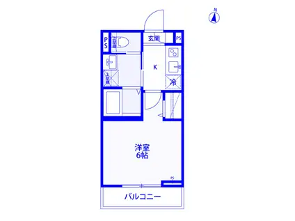 NISSIN SMART COURT(1K/2階)の間取り写真