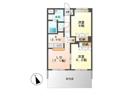 IDEL HORM(2LDK/1階)の間取り写真