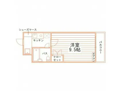 SERENO機友(1K/3階)の間取り写真