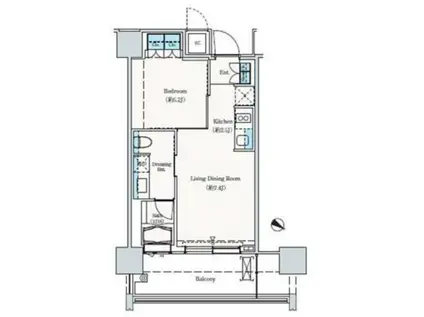 THE ROPPONGI TOKYO SUPERIOR RESIDEN(1LDK/5階)の間取り写真