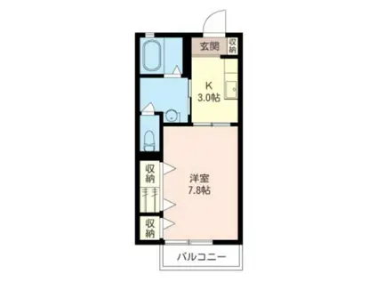 サニーハイツ(1K/1階)の間取り写真