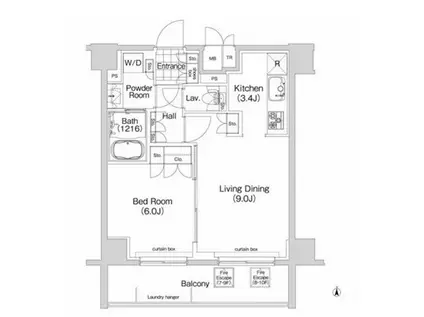 コンフォリア春日富坂(1LDK/10階)の間取り写真