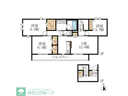 FIKA KISOGAWA(2LDK/2階)の間取り写真