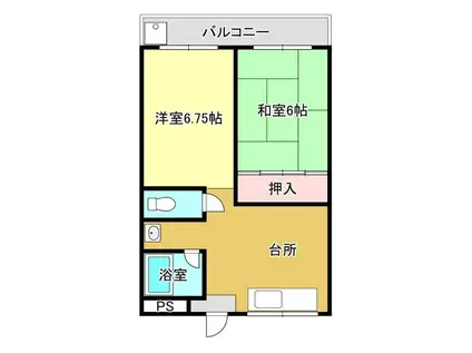 三栄第2ビル(2K/3階)の間取り写真