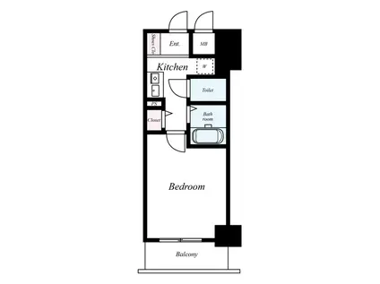 ラナップスクエア南森町(1K/8階)の間取り写真
