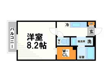 センチュリーガーデン(1K/2階)の間取り写真