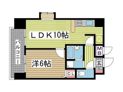 リーガル新神戸(1LDK/7階)の間取り写真