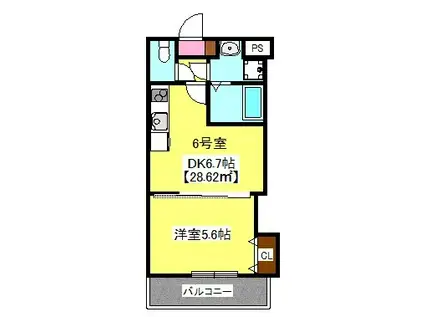 MAYAZUL登戸(1DK/2階)の間取り写真