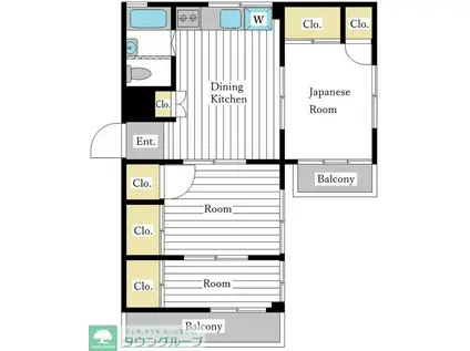 ドルフィンハイツ II(3DK/3階)の間取り写真