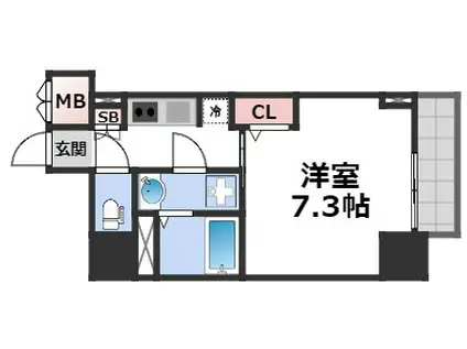 S-RESIDENCE南堀江(1K/5階)の間取り写真