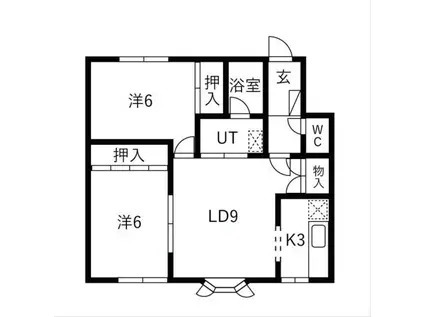 グリーンシャルマンD(2LDK/3階)の間取り写真