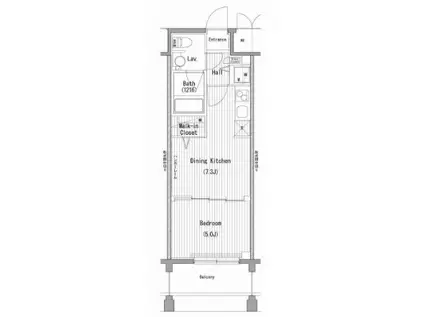 ガーラプレシャス横浜関内(1DK/4階)の間取り写真