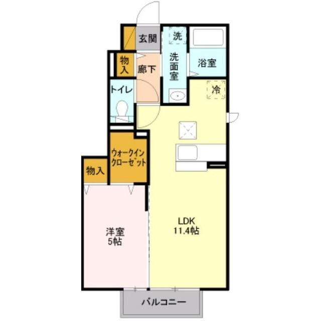 スバルコーポS(1LDK/1階)の間取り写真