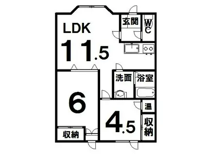 SMARTI(2LDK/1階)の間取り写真