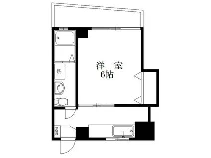 シティルーフ(1K/2階)の間取り写真