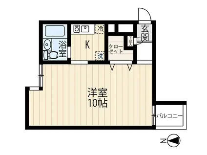 オリエンタル大濠(1K/3階)の間取り写真