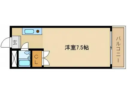 コートクリエイトI(ワンルーム/3階)の間取り写真
