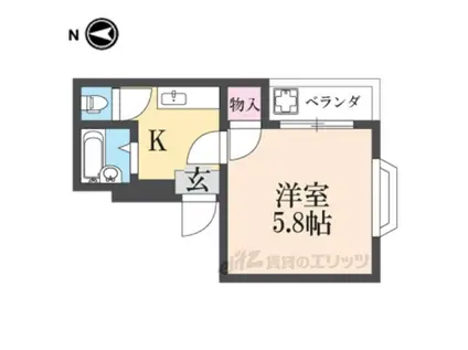エクスラン(1K/2階)の間取り写真