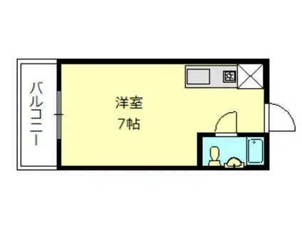 APS教育大(ワンルーム/2階)の間取り写真