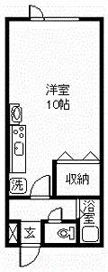 サンストリート3・18(ワンルーム/2階)の間取り写真